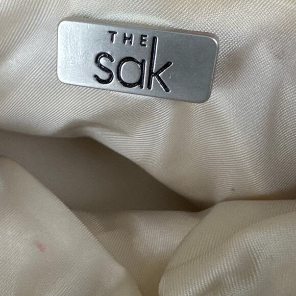 The Sak Women's Woven Handbag Mini Bag Ecru White Versatile Satin Lined Boho - Picture 8 of 8